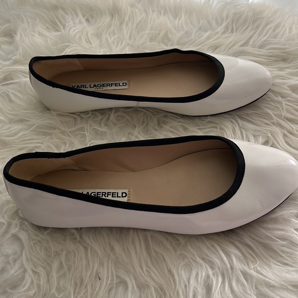 Karl Lagerfeld fat white doll shoes 37M size 7 - Picture 4 of 7
